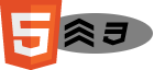 HTML5 Logo with semantics and styling