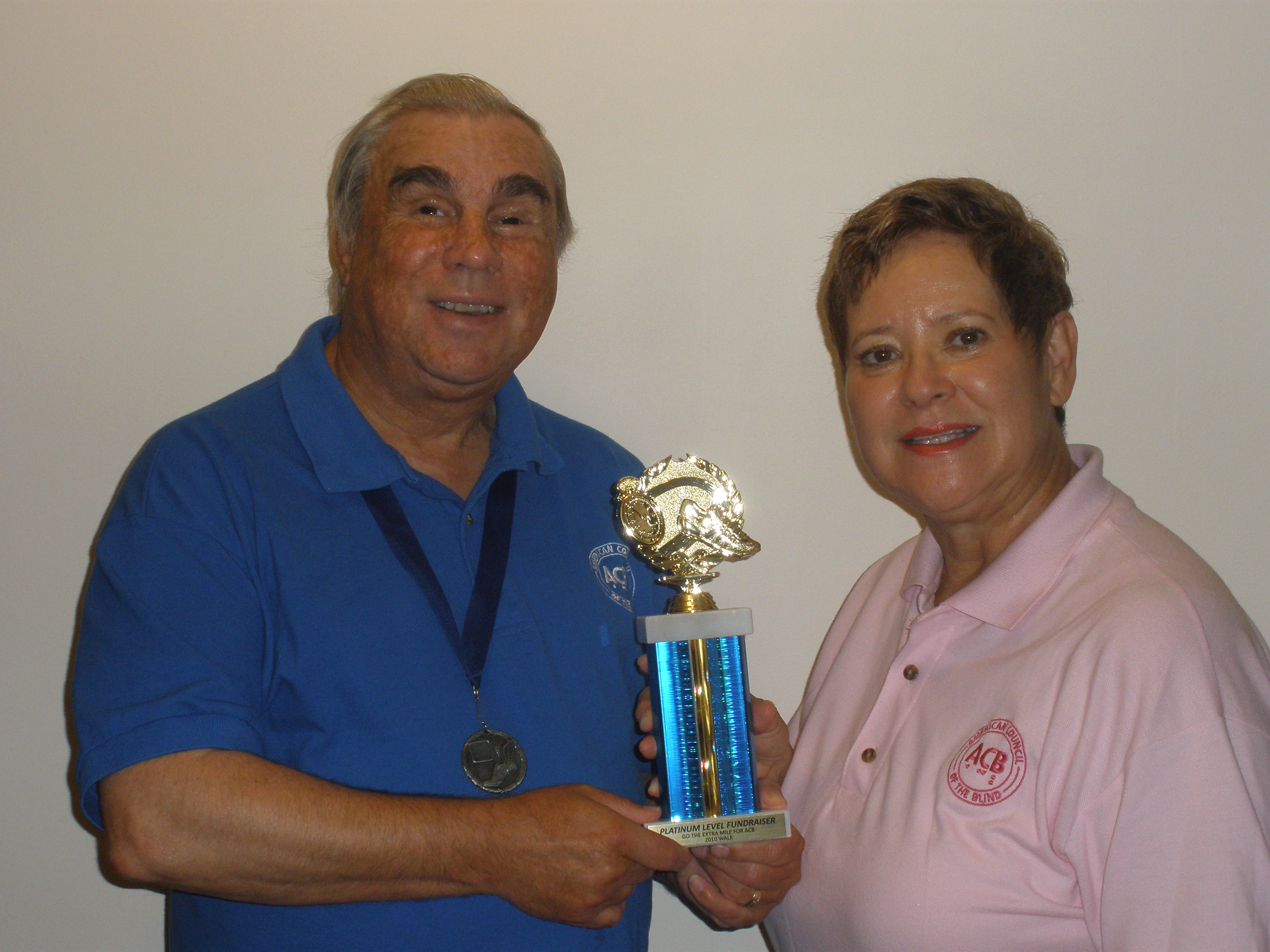 Ron and Palma Milliman with ACB Walk Trophy